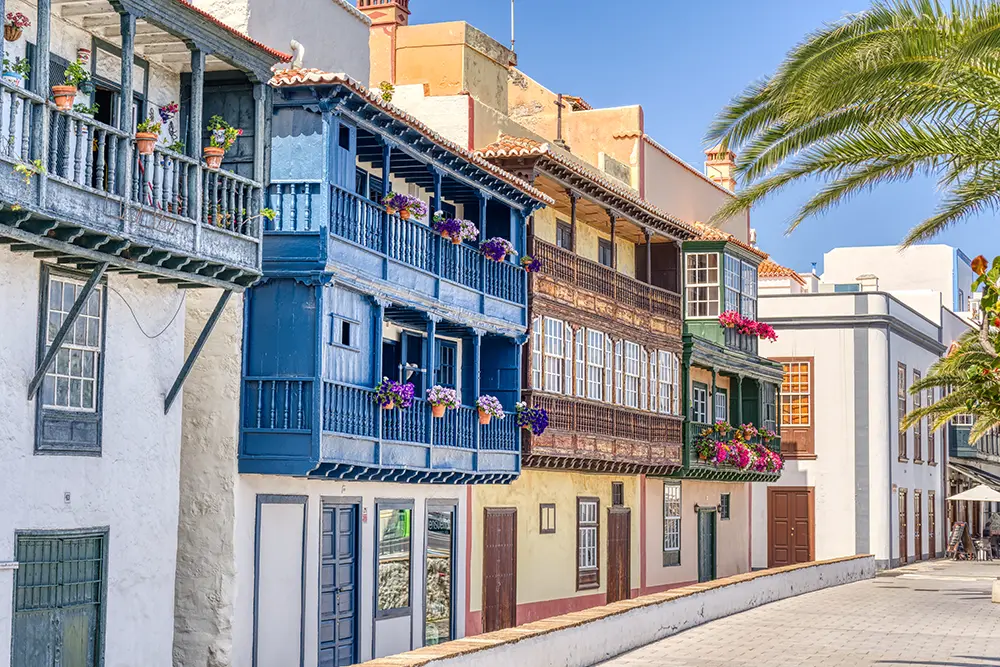 Balcones coloridos de Santa Cruz de la Palma